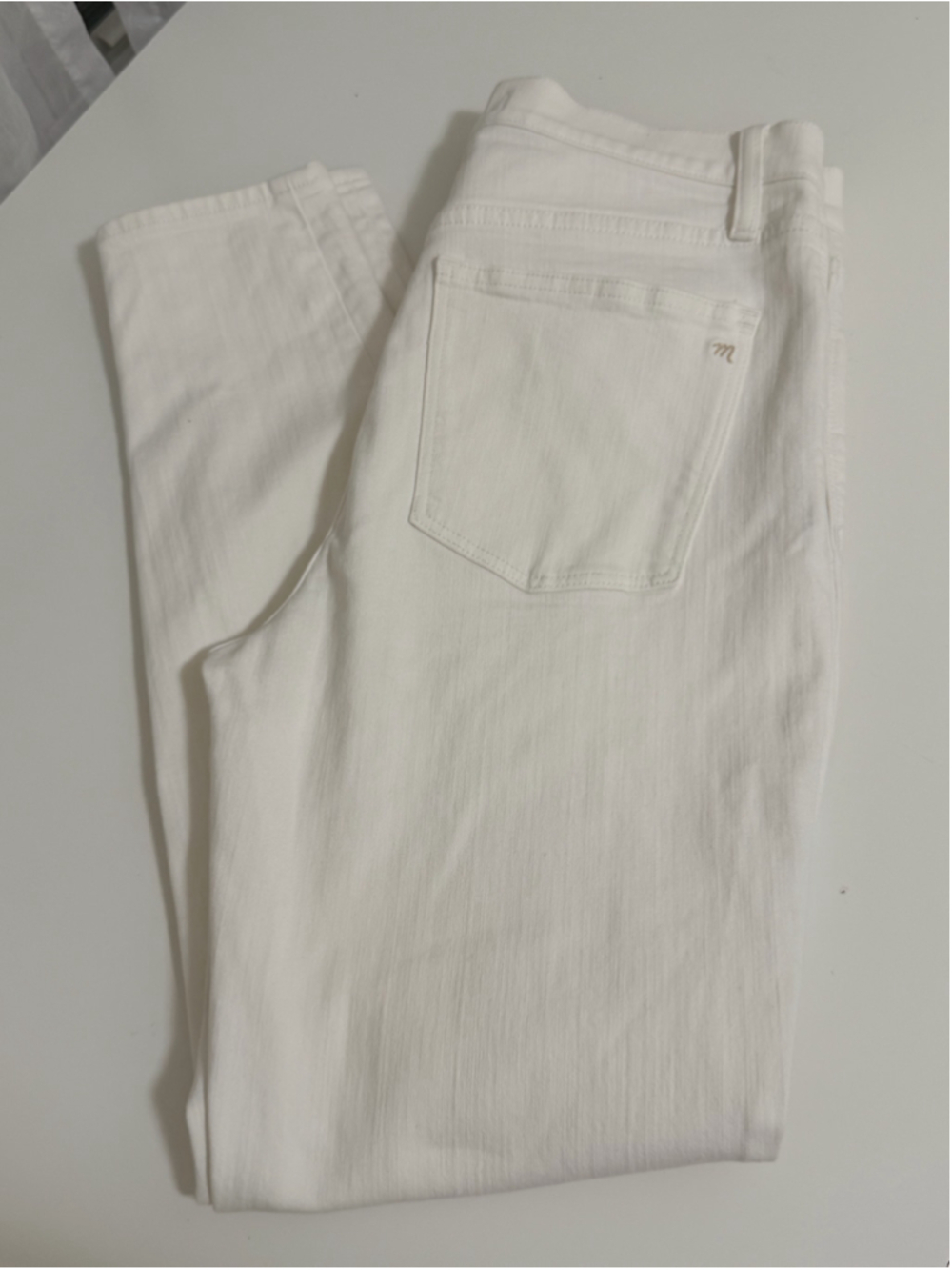 Madewell 9” High-Rise Skinny Jeans Pure White Size 29